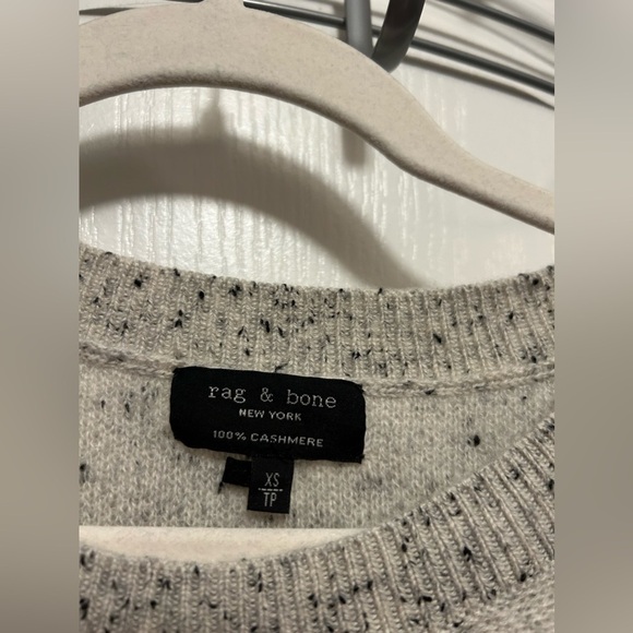 Rag & bone 100% cashmere tunic sweater women’s XS gray speckled quiet luxury - Picture 3 of 15